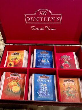 Bentley’s Fine Teas Tea Storage Box Tin Canister Decorative Tea Container